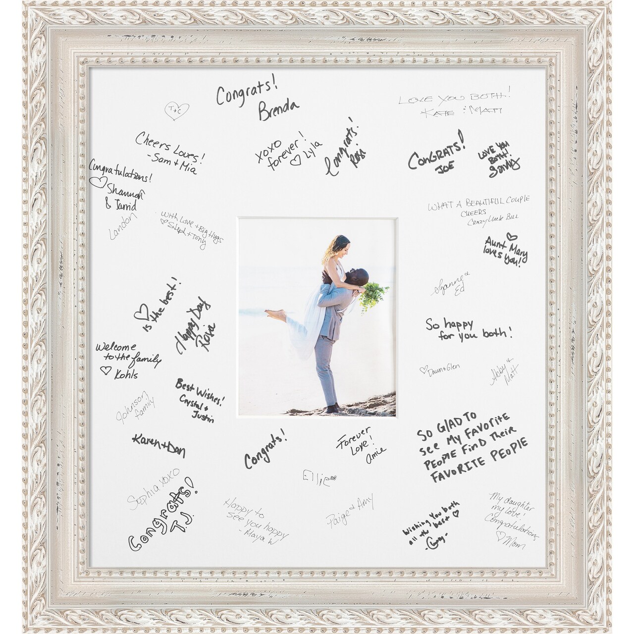 Opera Signature Mat Picture Frame, Photo Frame Wedding Guest Book Alternative, Autograph Picture Mat for Signature Board, Wedding Celebrations Graduations Support Encouragement or Retirement